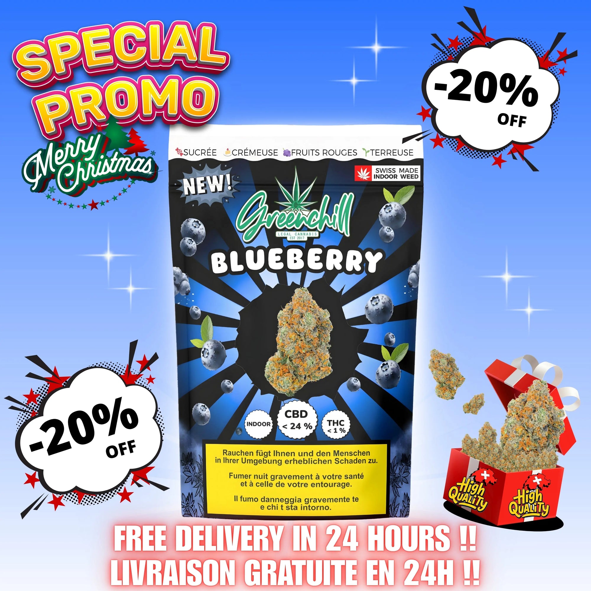 BLUEBERRY CBD INDOOR Greenchill SARL