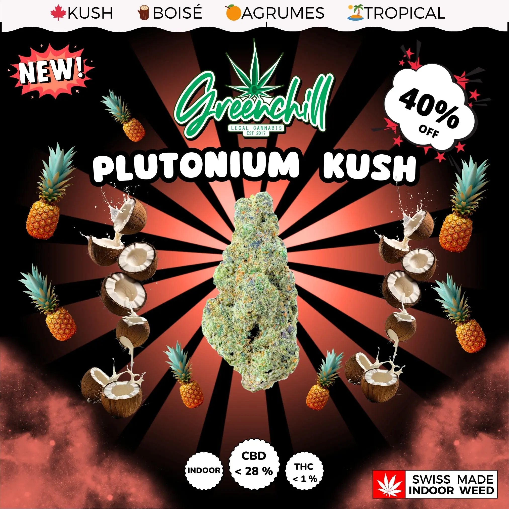 PLUTONIUM KUSH CBD INDOOR Greenchill SARL