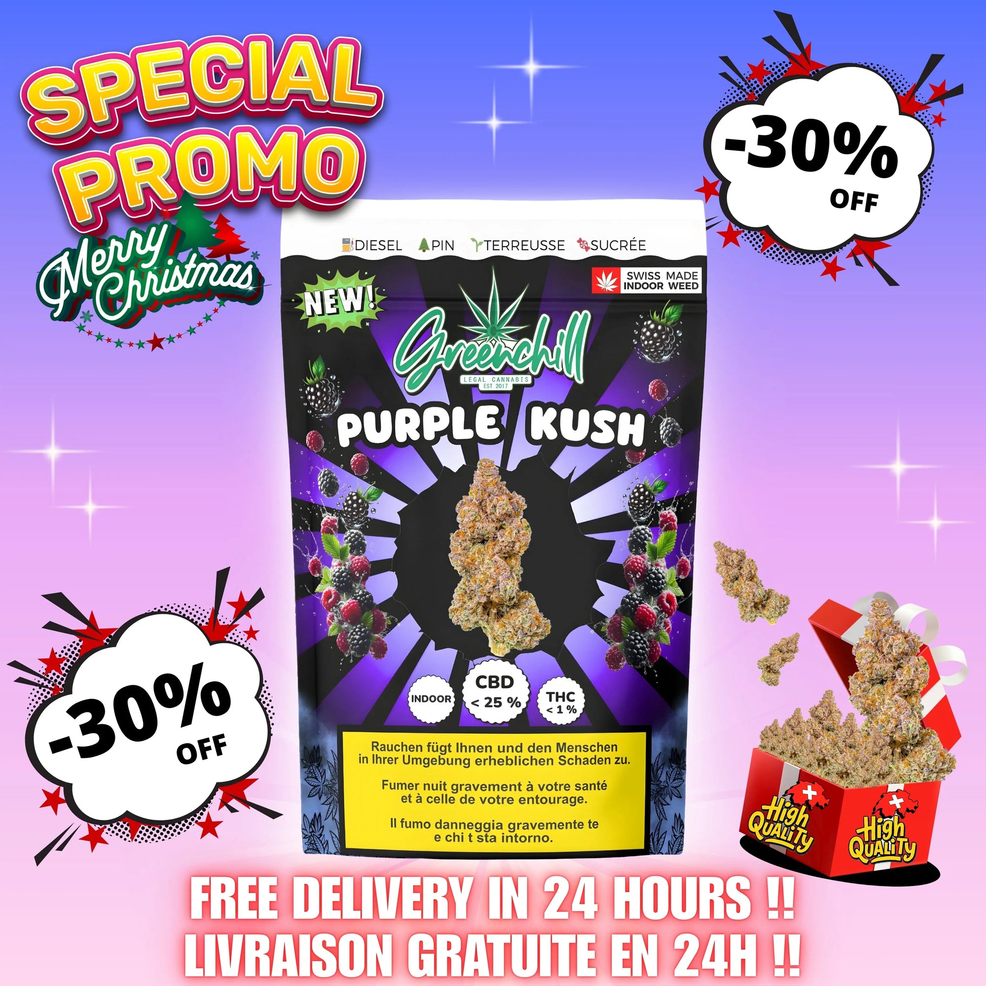 PURPLE KUSH INDOOR CBD Greenchill SARL